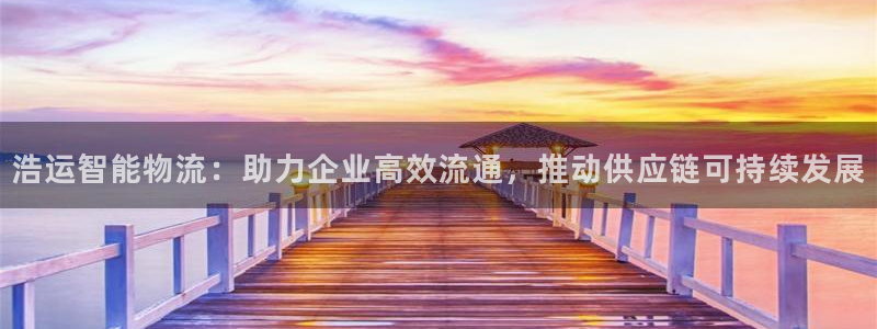 旺财28大神预测：浩运智能物流：助力